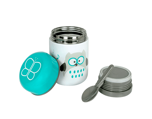 Termo de comida con cuchara - Buho