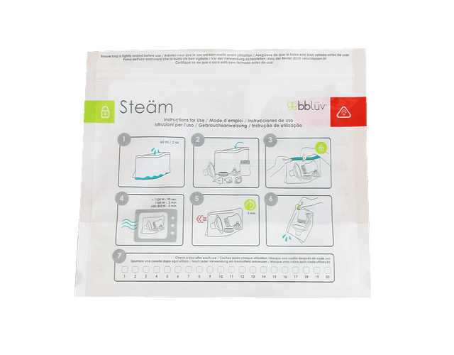 Bolsas esterilizadoras de vapor rápido para microondas