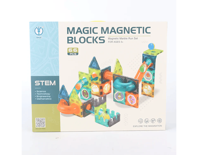 Bloques Magnéticos Tobogán. 66 Piezas