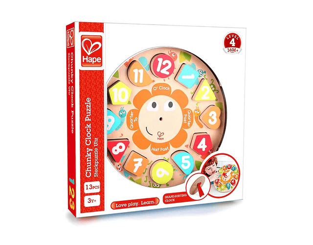 Puzle reloj aprende la hora