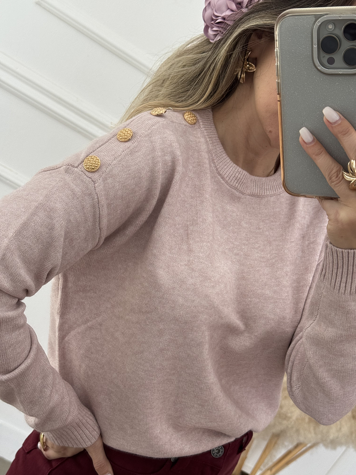 Camisola malha botao 3