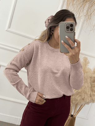 Camisola malha botao