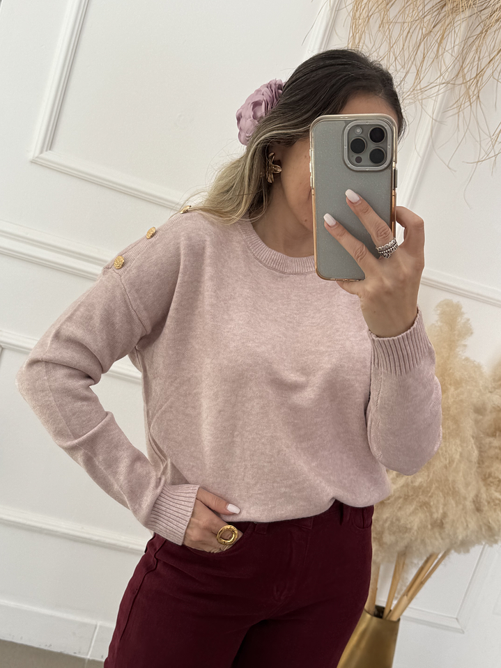 Camisola malha botao 1