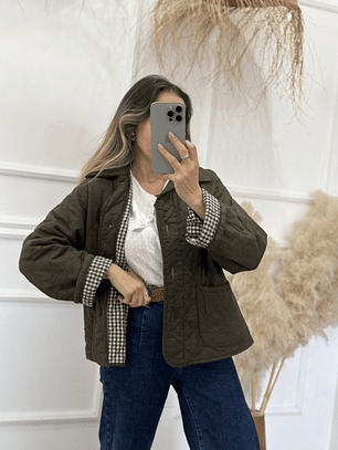 Casaco com forro Vichy 