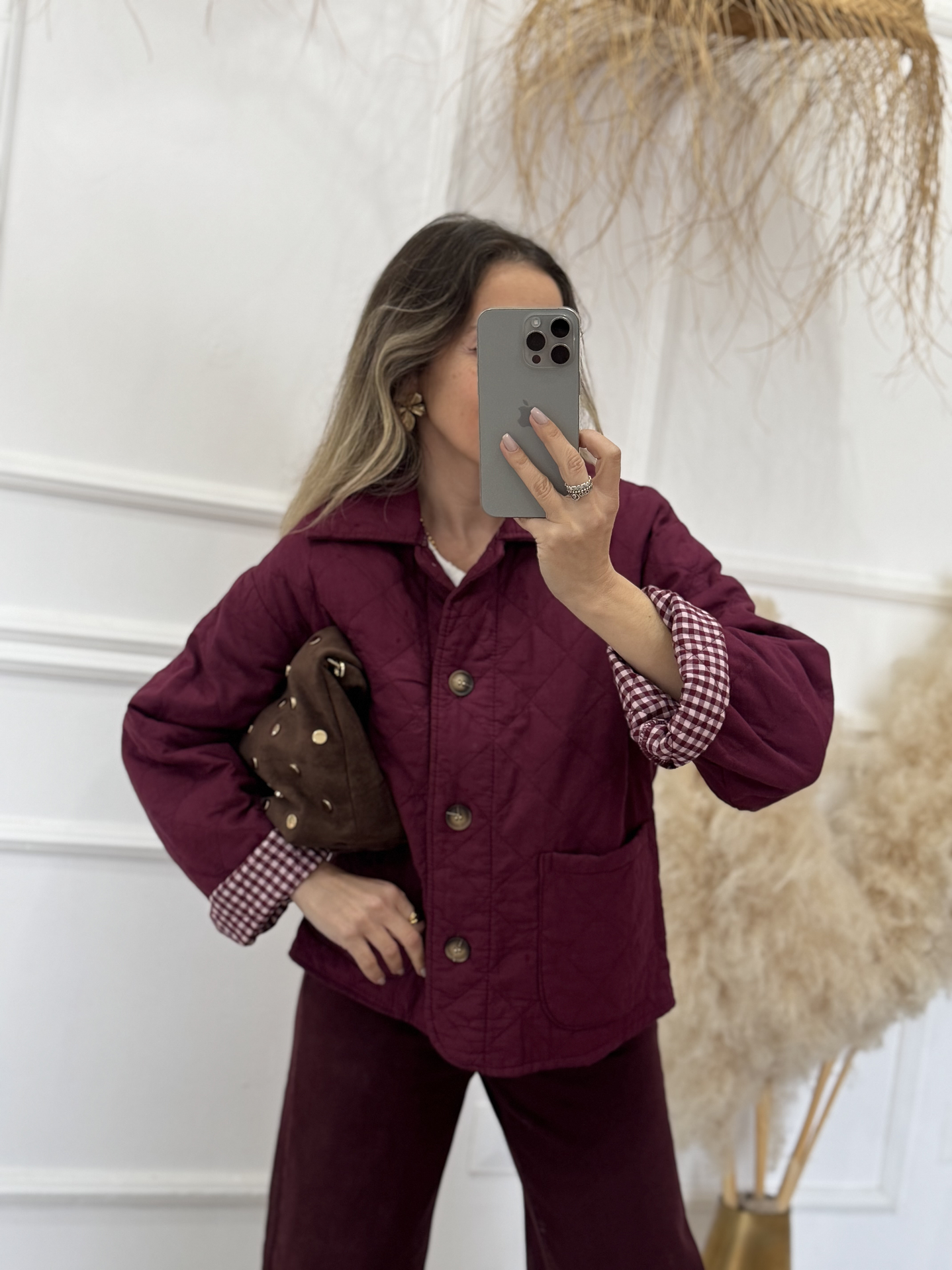 Casaco com forro Vichy  2