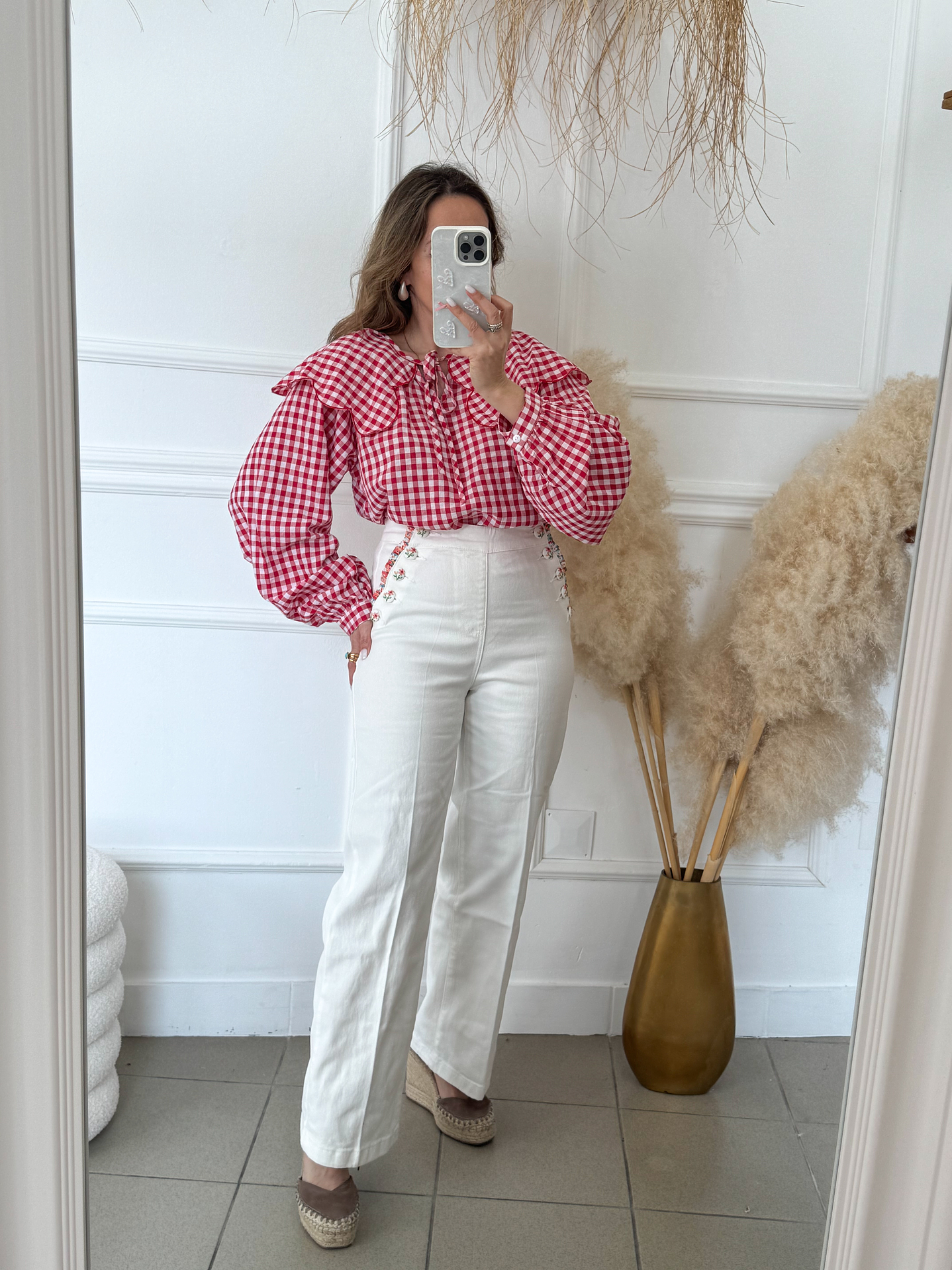 Calça botões bordados  3