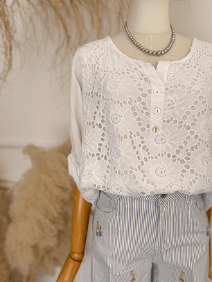 Túnica bordado inglês 