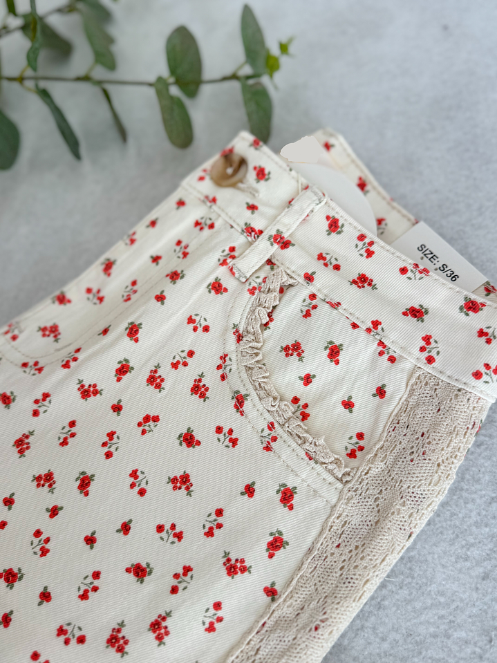 Calça padrão flor  1