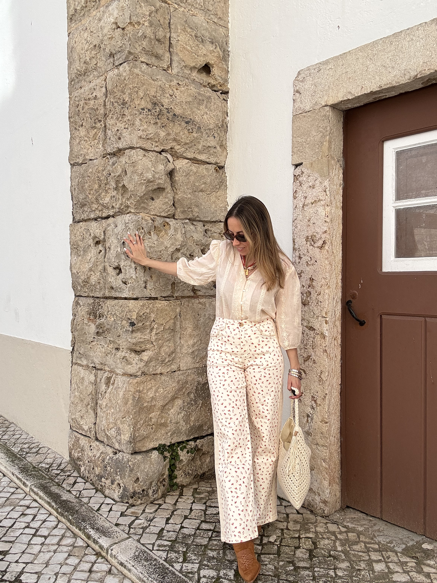 Calça padrão flor  2