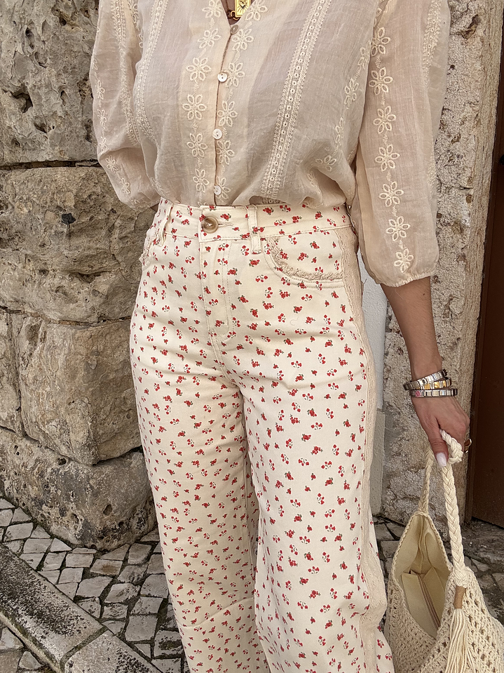 Calça padrão flor  3