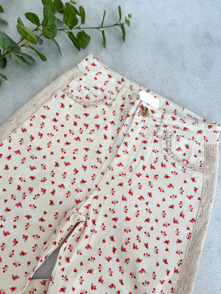 Calça padrão flor  4