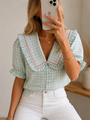 Camisa gola Vichy 