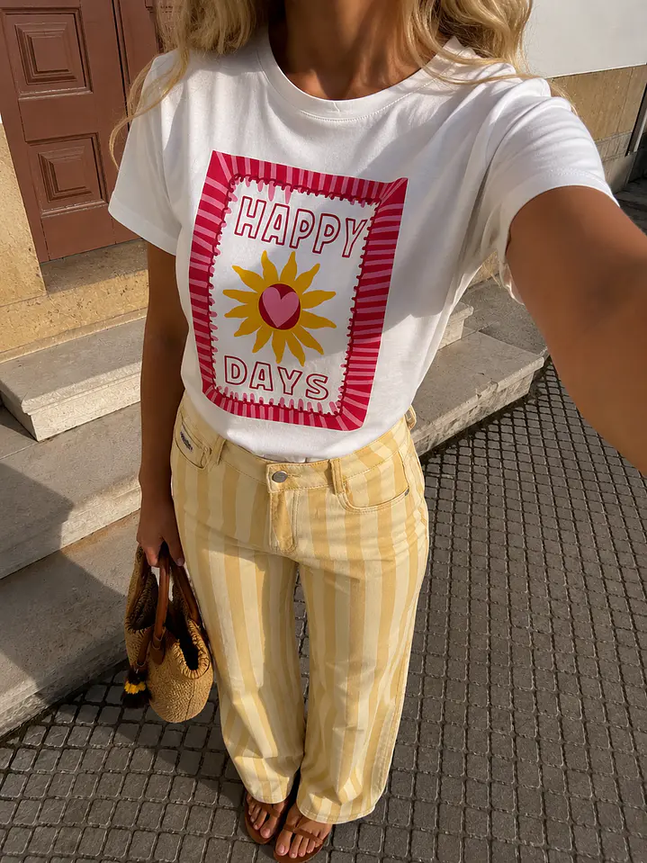 Calças riscas amarelo 2