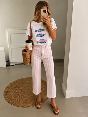 Calça rosa