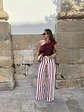 Calça riscas beringela  - Miniatura 1