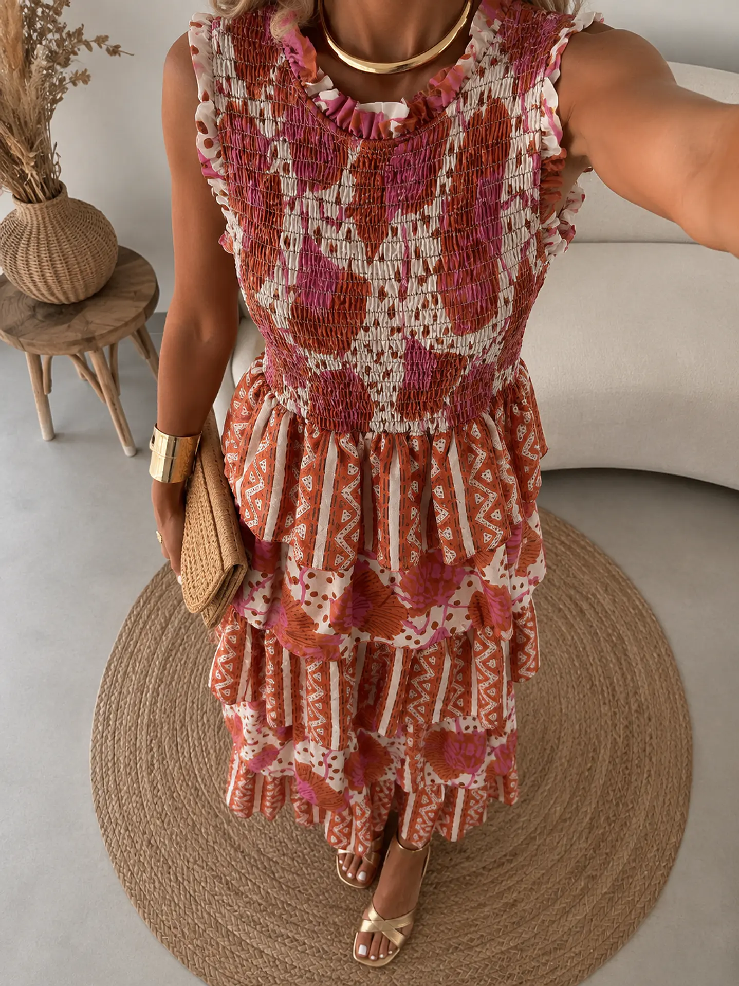 Vestido folhos  2