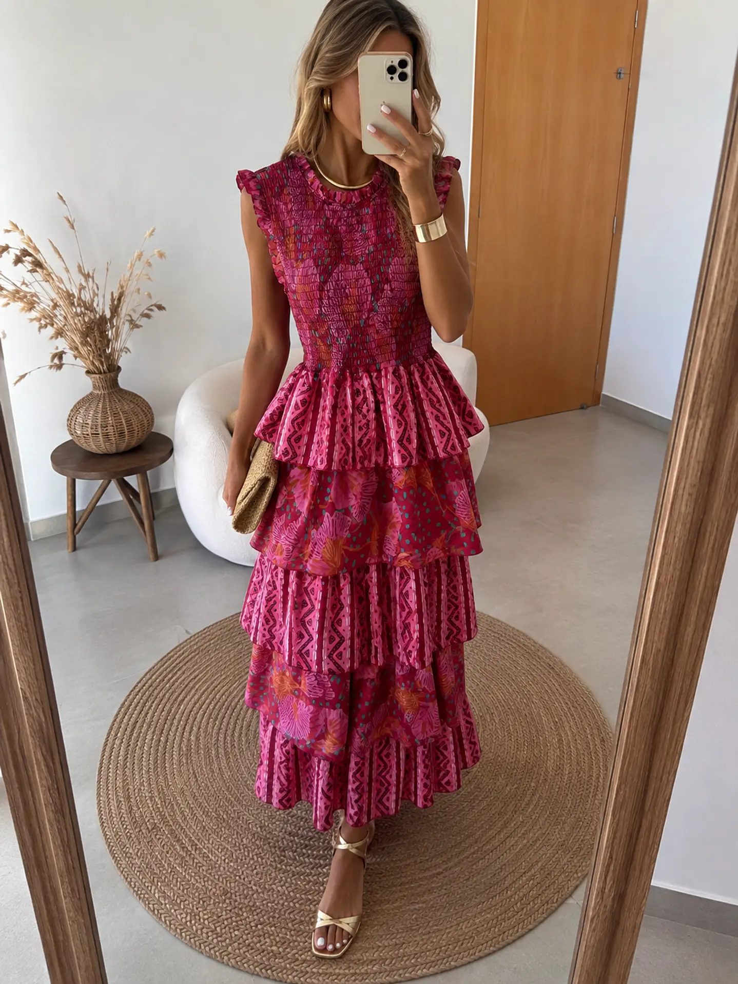 Vestido folhos  1