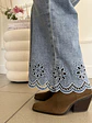 Calça Ganga com Bordado  - Thumbnail 1