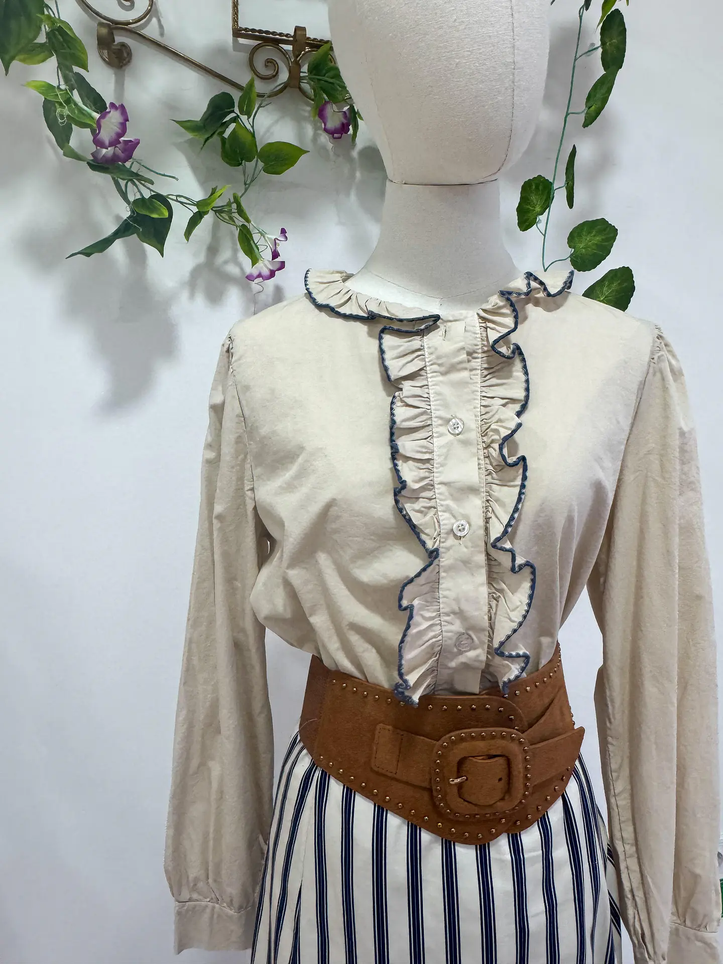 Camisa Folho Bordado Azul 1