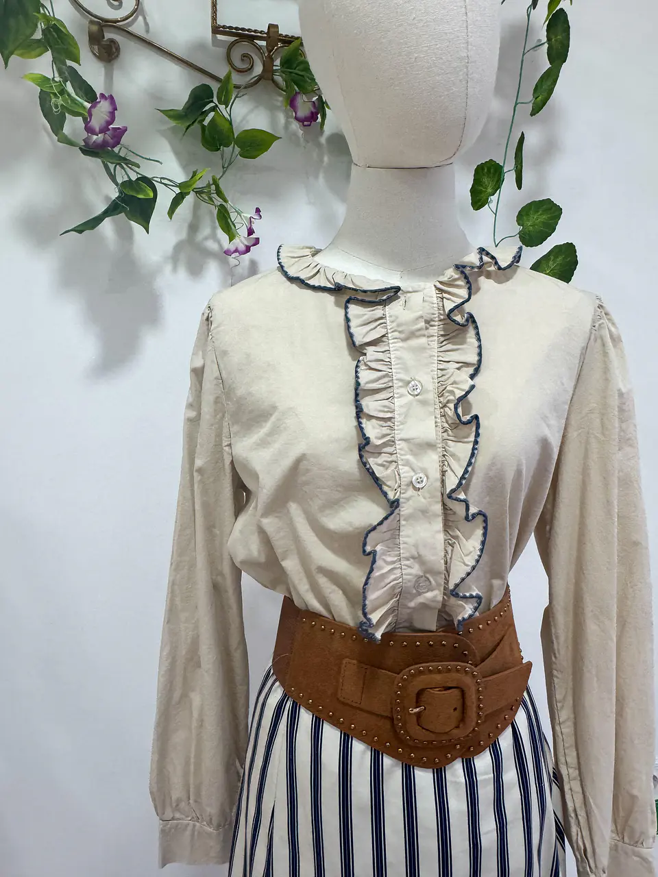 Camisa Folho Bordado Azul 1