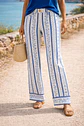 Calça riscas azuis com barra  - Thumbnail 1