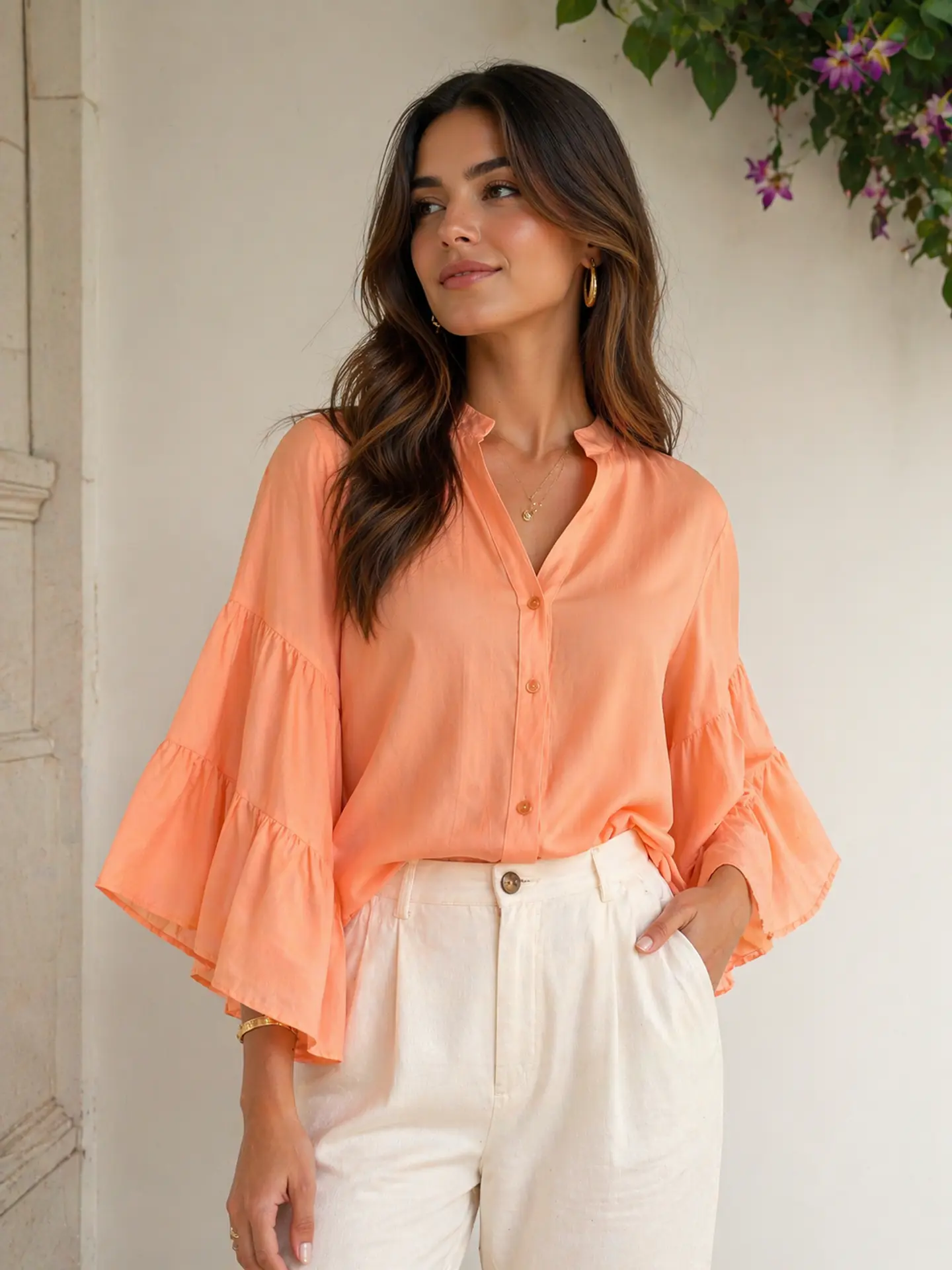 Camisas com folho na manga  4