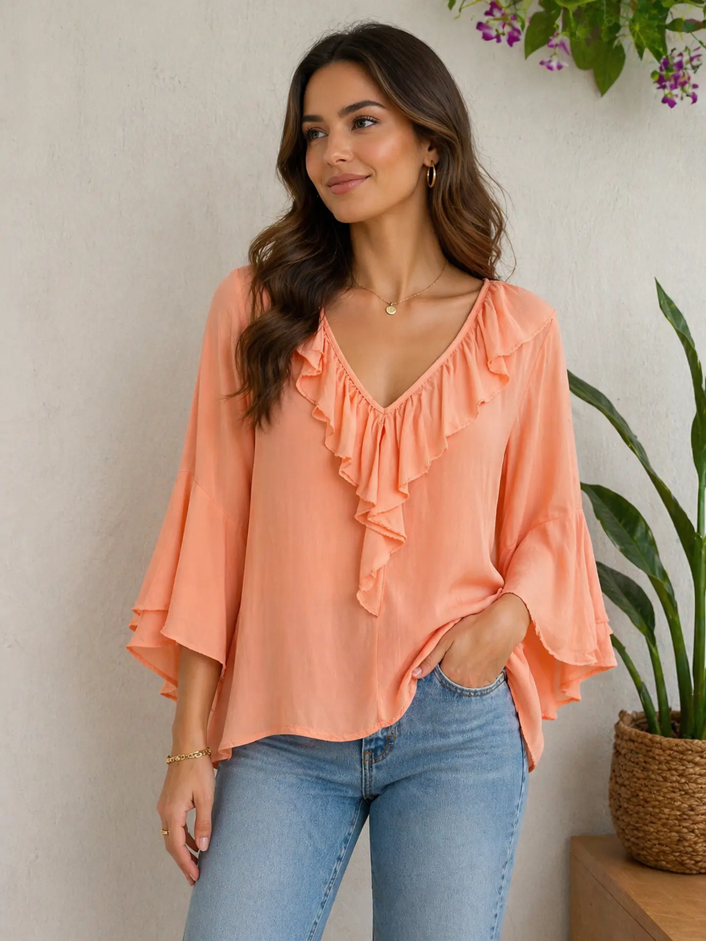 Blusas com folhos  2