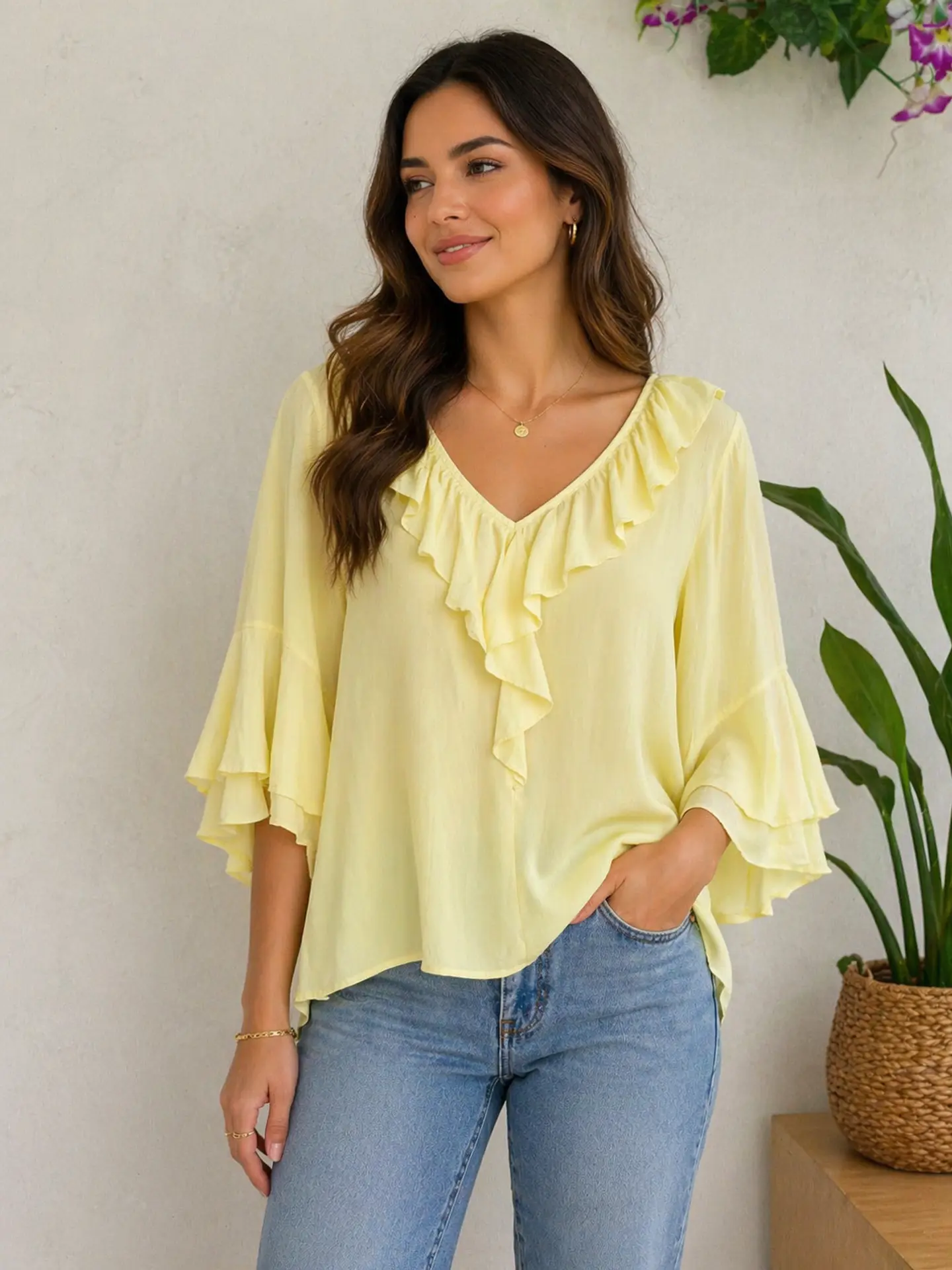 Blusas com folhos  3