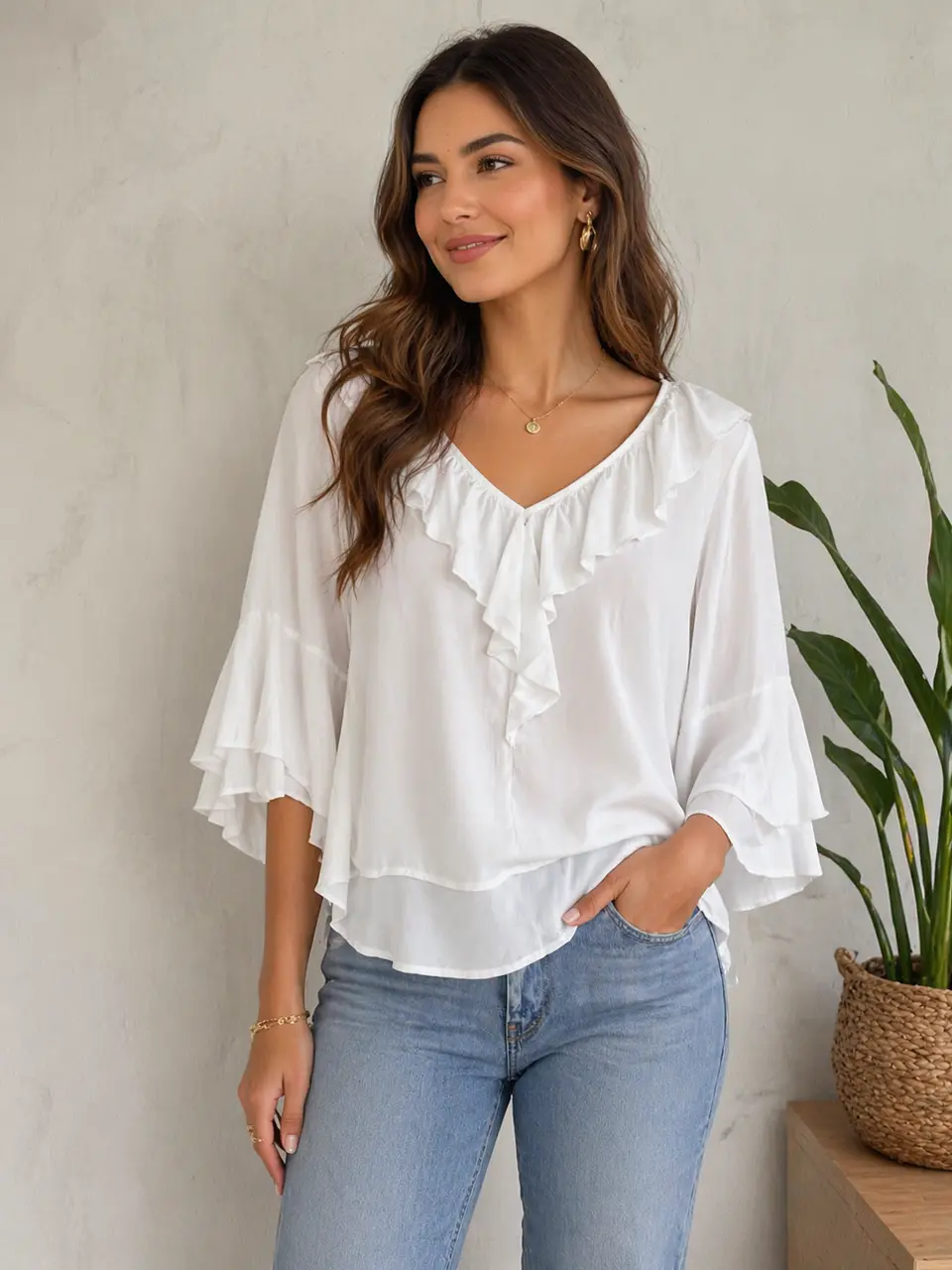 Blusas com folhos  5