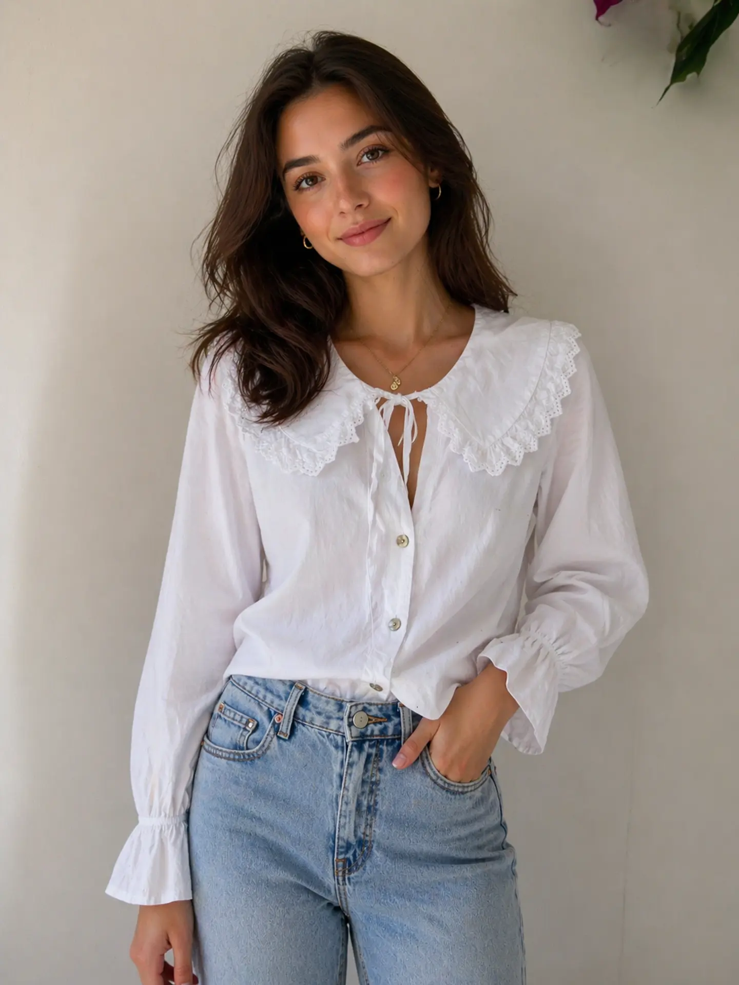 Camisa Gola babado  1