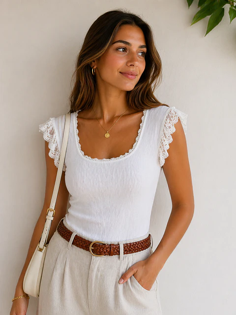 Tops com renda 