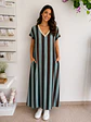 Vestido malha fria riscas  - Thumbnail 2