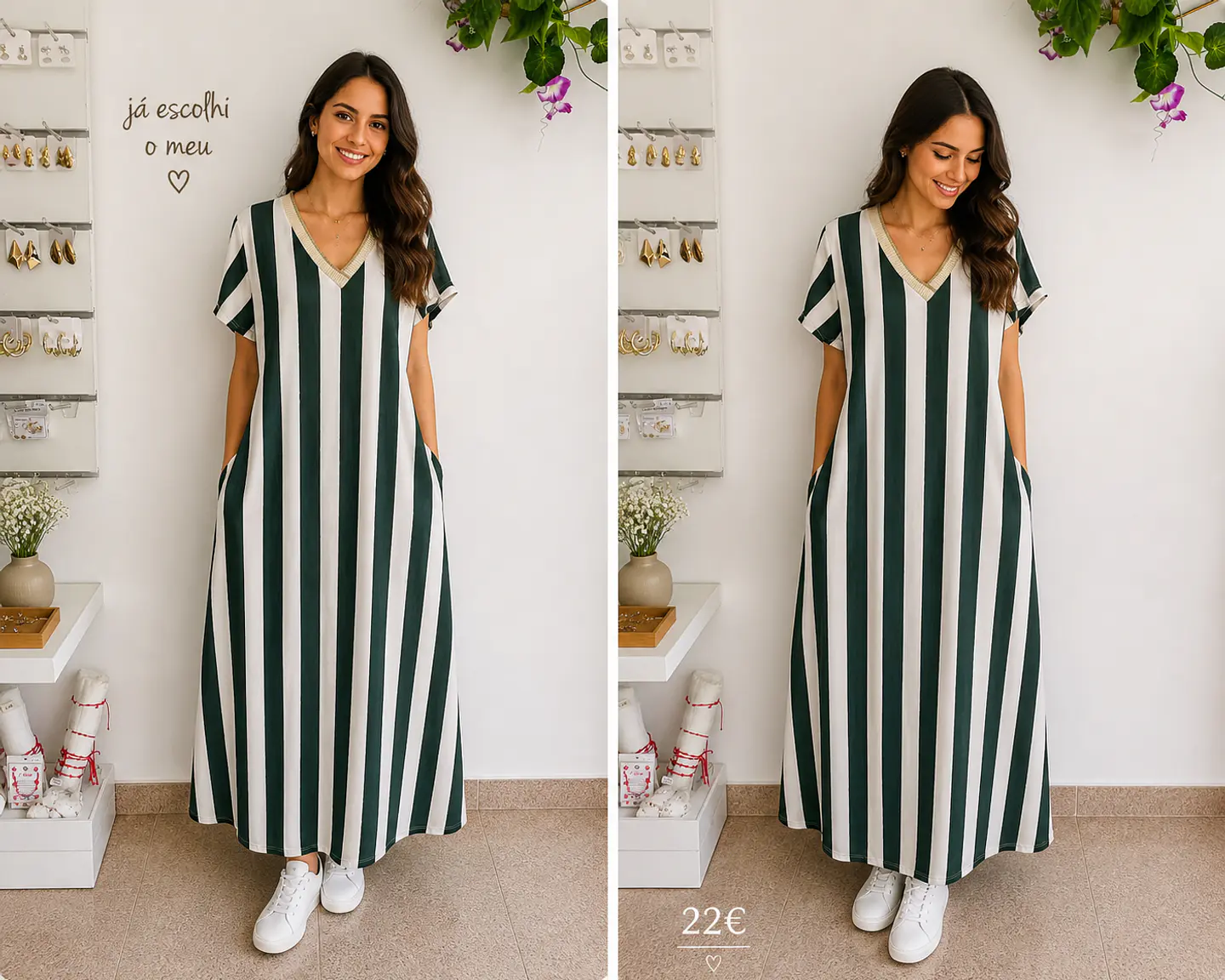 Vestido malha fria riscas  4