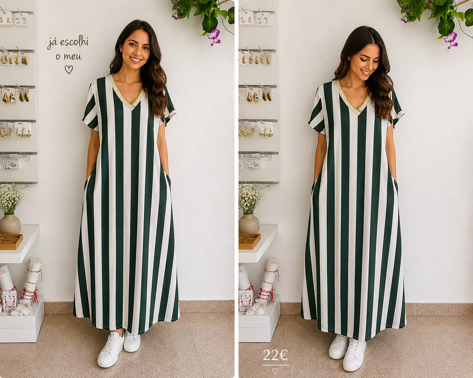 Vestido malha fria riscas  4