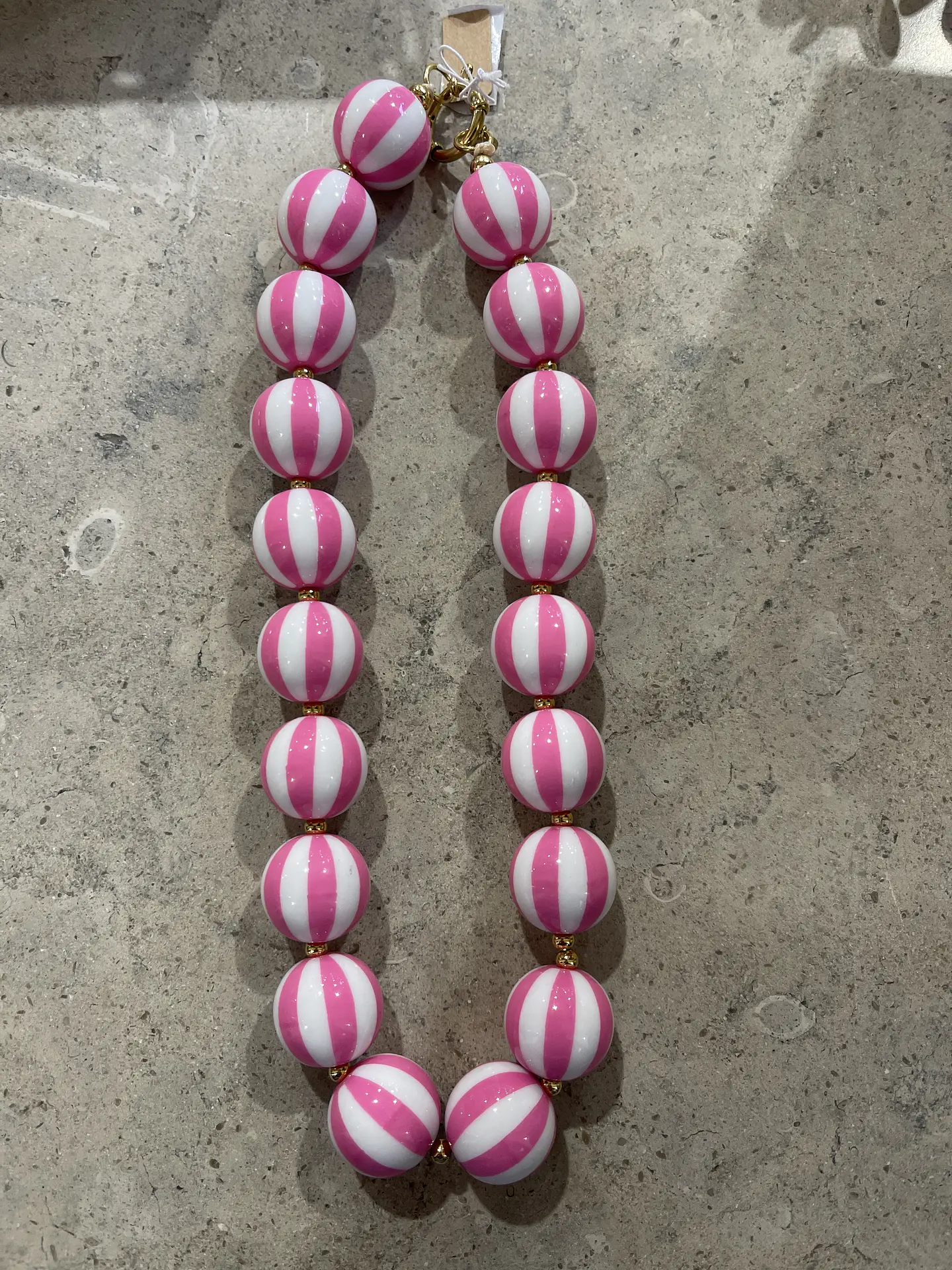 Colares de bolas de riscas  2