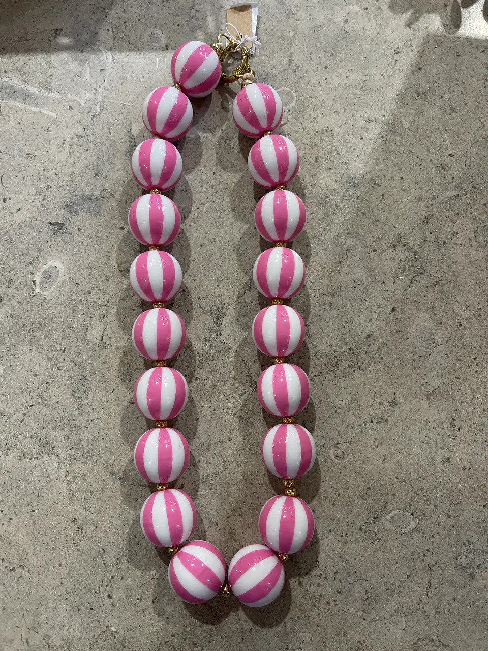 Colares de bolas de riscas  2