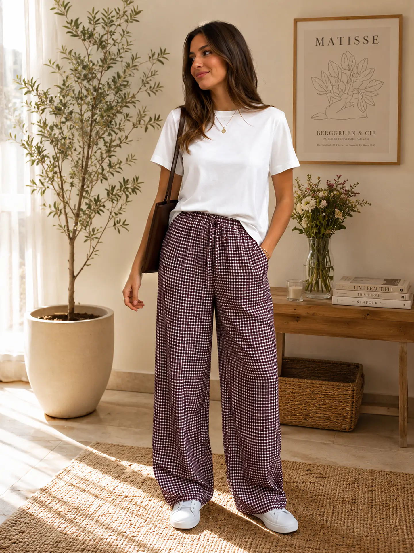 Calça de xadrez miudinho  4