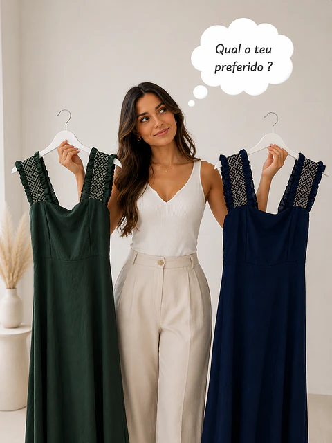 Vestido alças  largas 