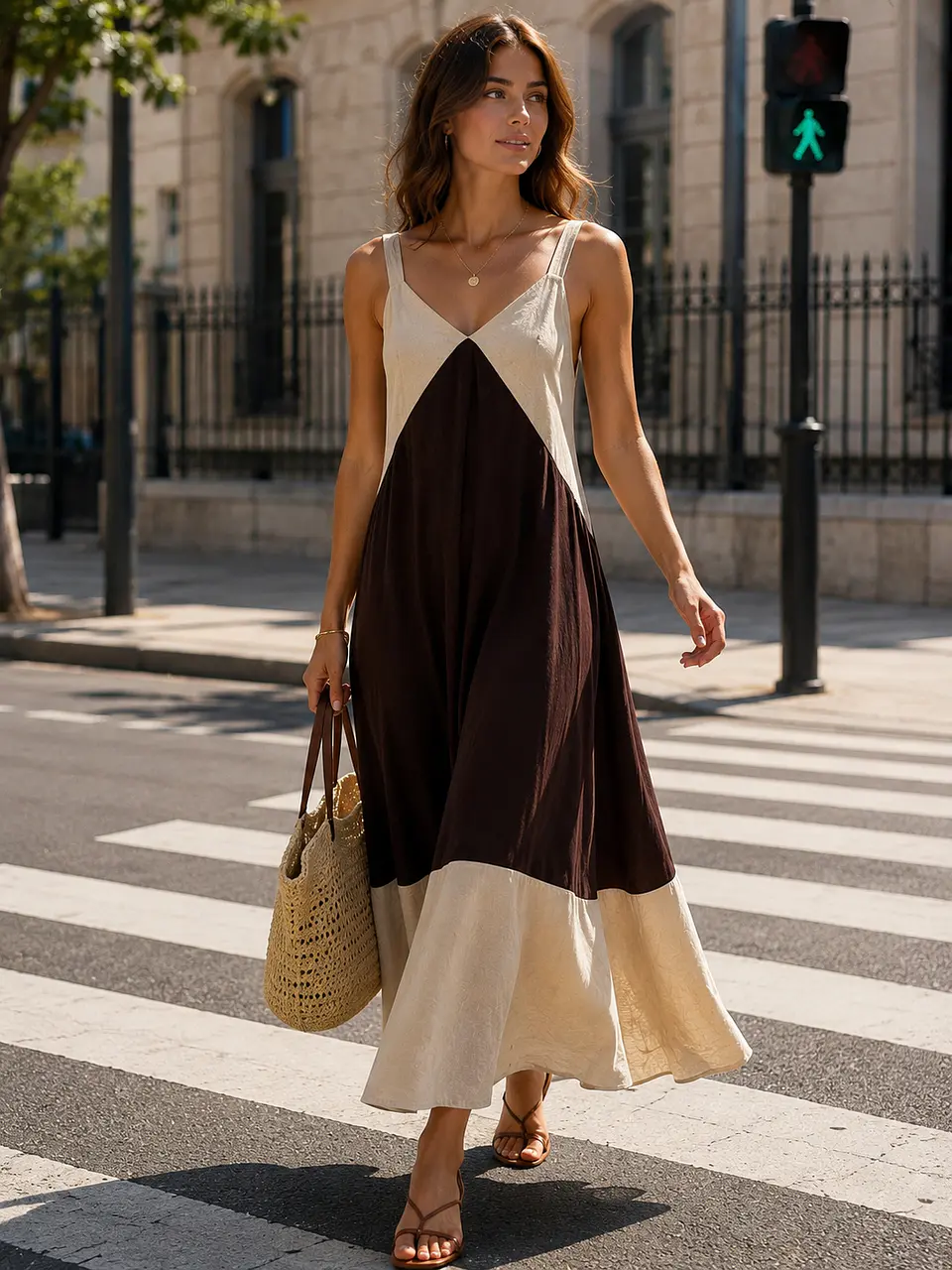 Vestido com 2 tons  1