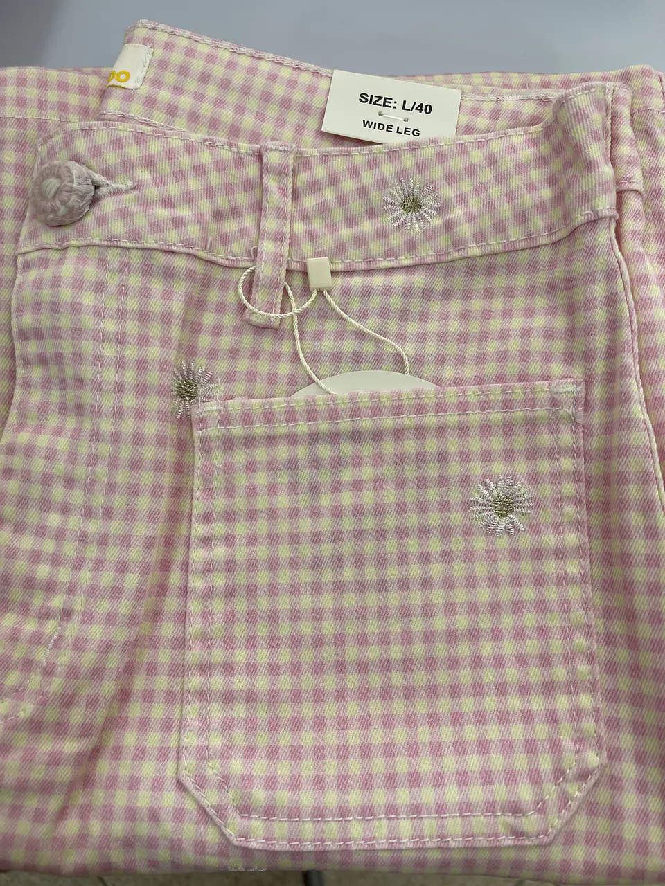 Calça Vichy rosa  2