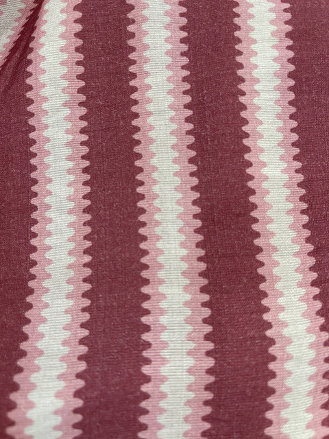 Calça pantalonas riscas rosa 