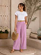 Calça pantalonas riscas médias rosa  - Thumbnail 1