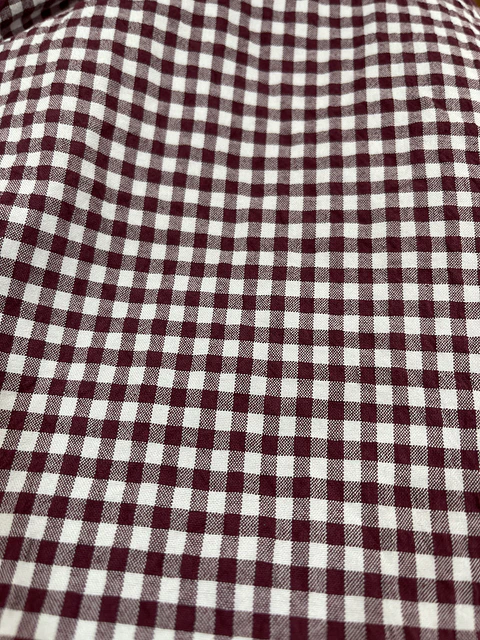 Calça pantalonas Bordeaux de xadrez miudinho 