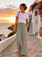 Calça pantalonas verdes em xadrez miudinho  - Thumbnail 1
