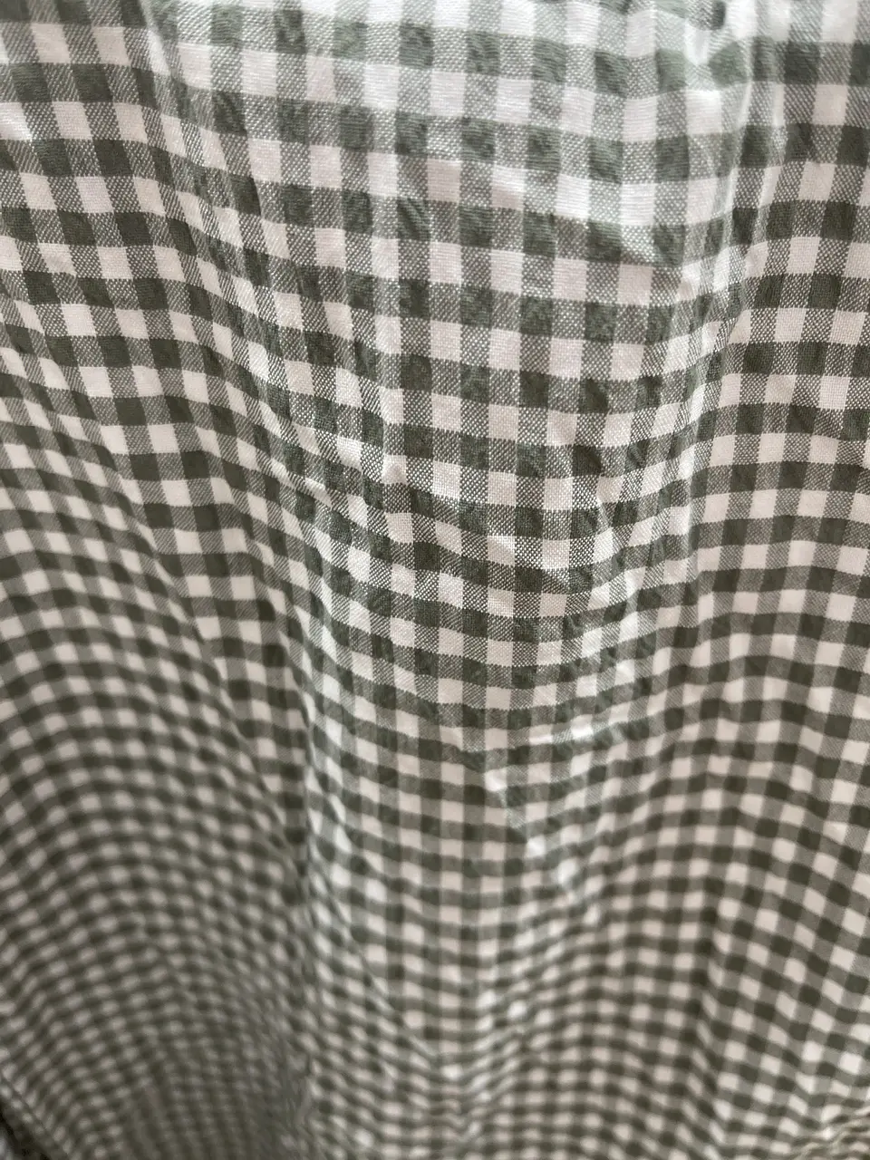 Calça pantalonas verdes em xadrez miudinho  2
