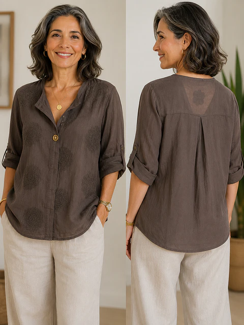 Blusa com botão 