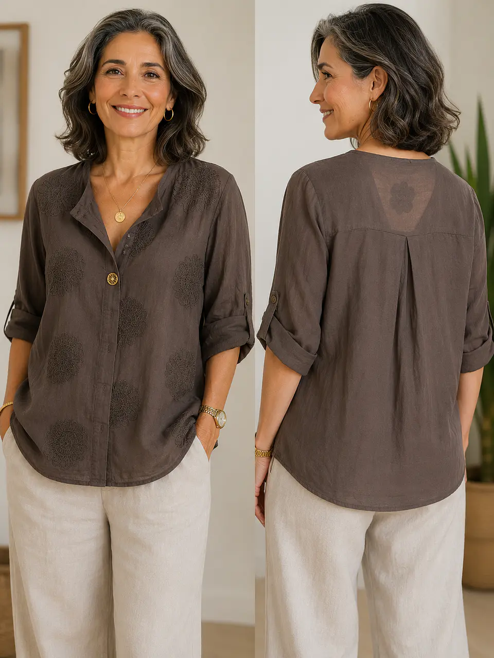 Blusa com botão  1