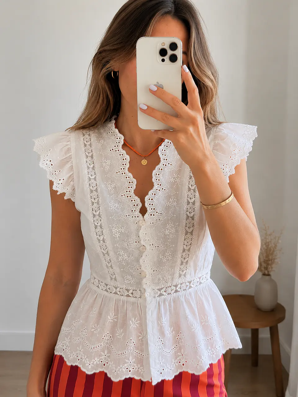 Blusa bordado inglês  1