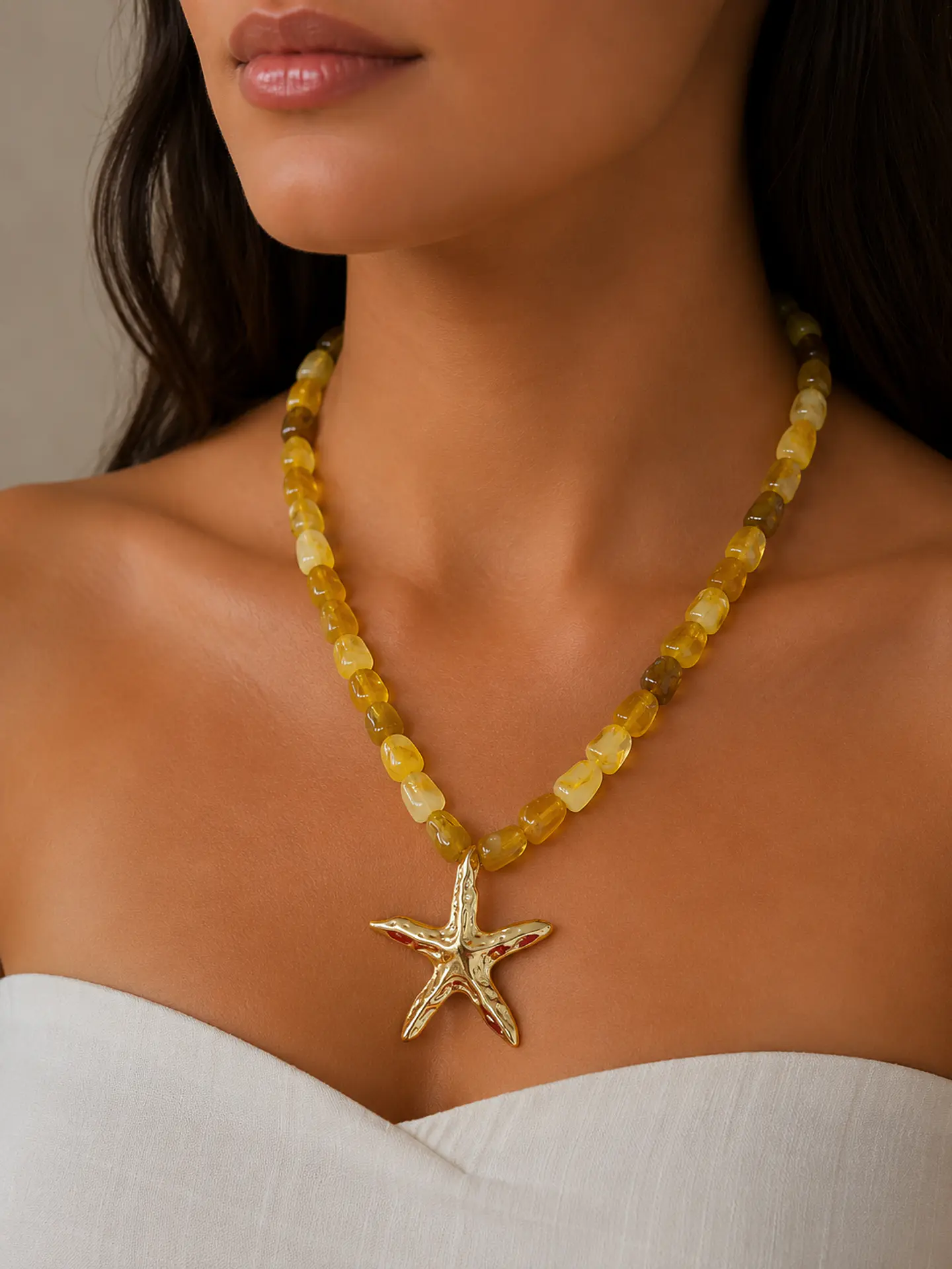 Colares de cores com estrela do mar  2