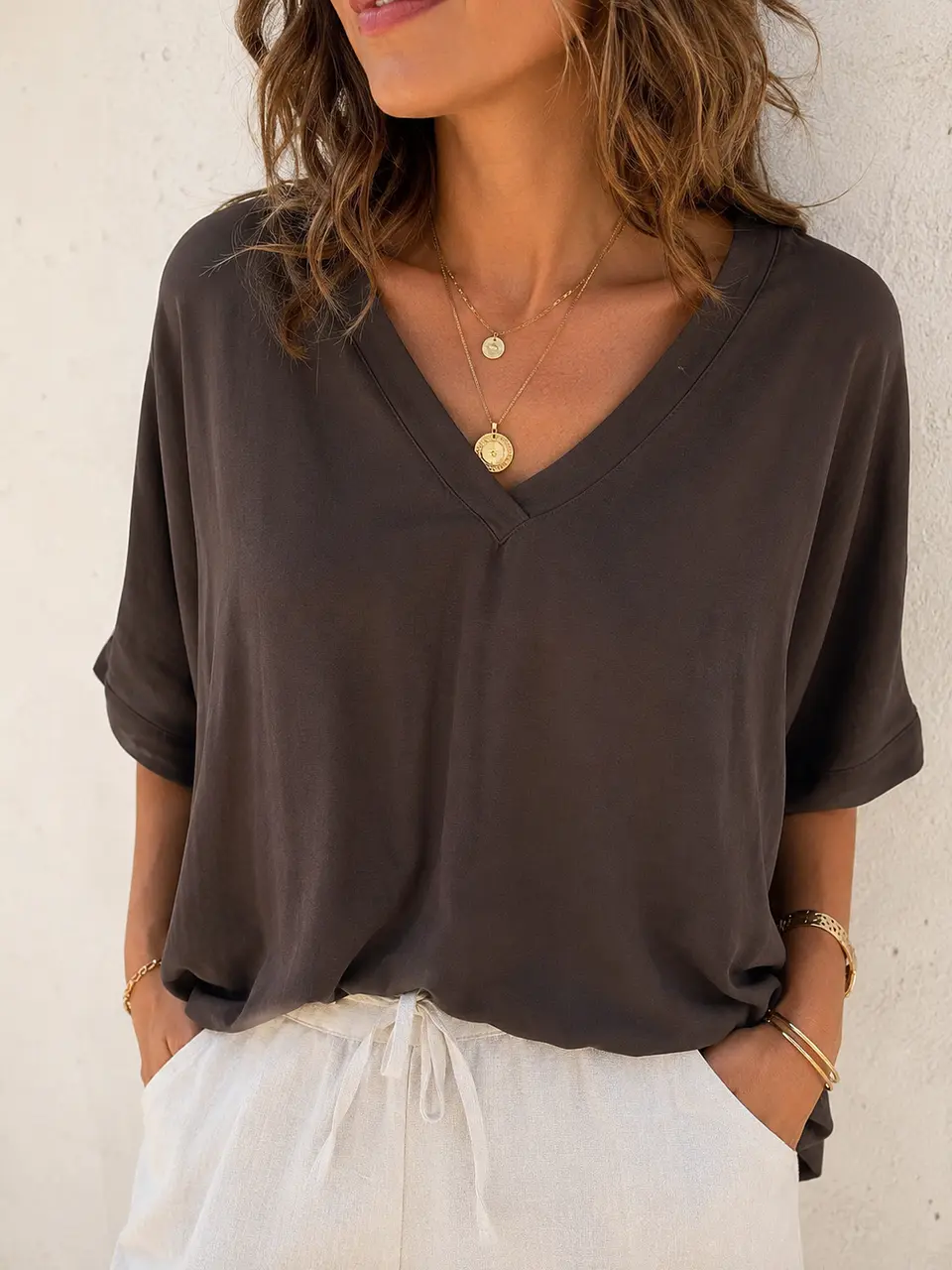 Blusas de cetim ref D80997 5